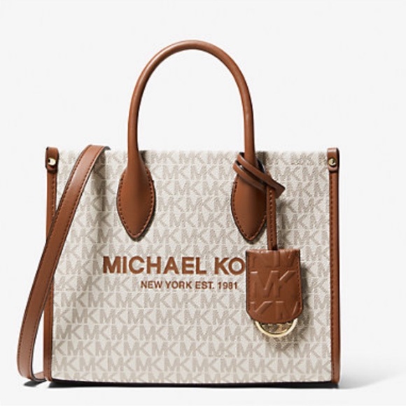 Michael Kors Mirella Small Shopper Top Zip Crossbody Bag Vanilla Logo MK
NWT - Picture 9 of 16